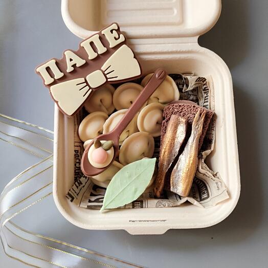 Бенто бокс шоколадный набор подарок папе