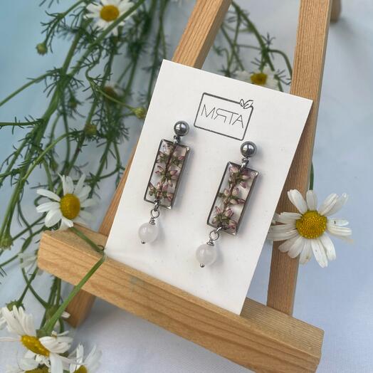 Серьги с вереском🌸