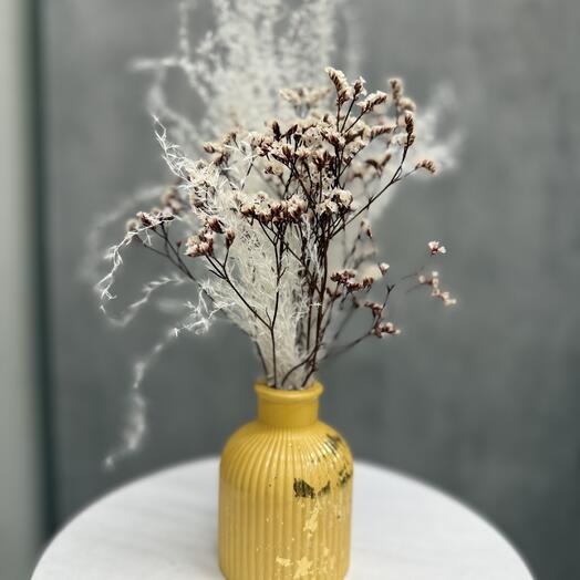 Композиция с сухоцветами 💛