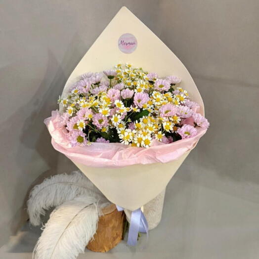 Букет ромашек 🌼 Букет с Сантини и кустовой ромашкой 🩷 Маме Ромашки