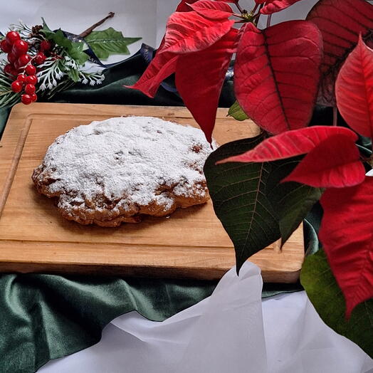 Творожный бездрожжевой штоллен в подарок на новый год/рождество/день рождение