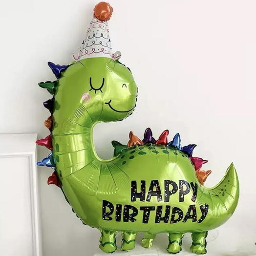 Шар динозаврик happy birthday