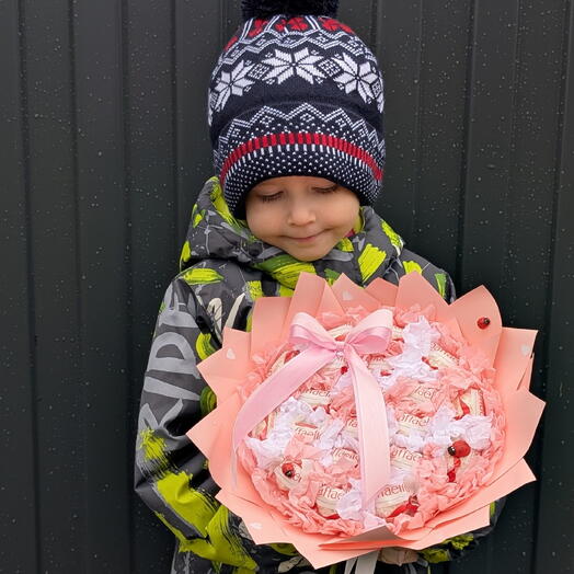 Сладкий букет из Раффаэлло 20 конфет