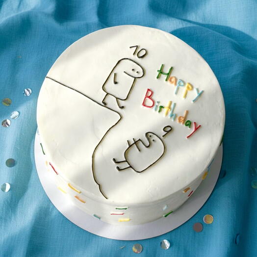 Торт на 6-7 порций ко дню рождения