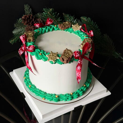 Корпоративный торт на Новый год с вашим логотипом