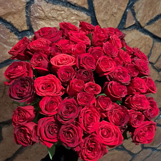 Букет 51 роза под ленту.️
