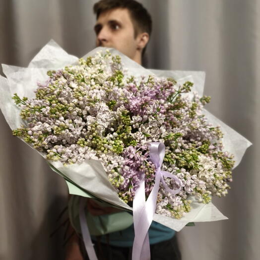 Сирень лавандовая и белая 15шт