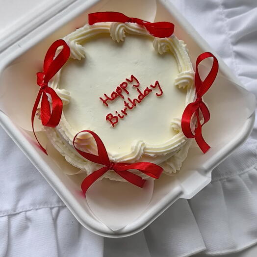 Бенто-торт с бантиками