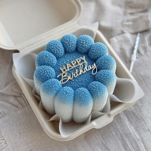 Муссовый бенто двухцветный «happy birthday» для мальчика