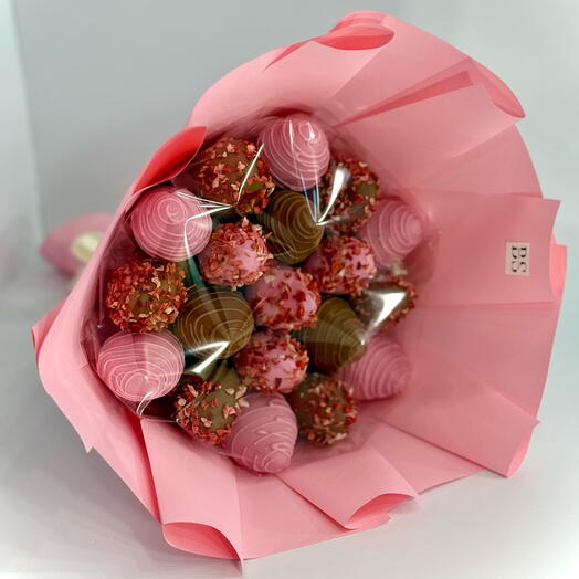 Букет из клубники в шоколаде S, 19-20 шт 💐