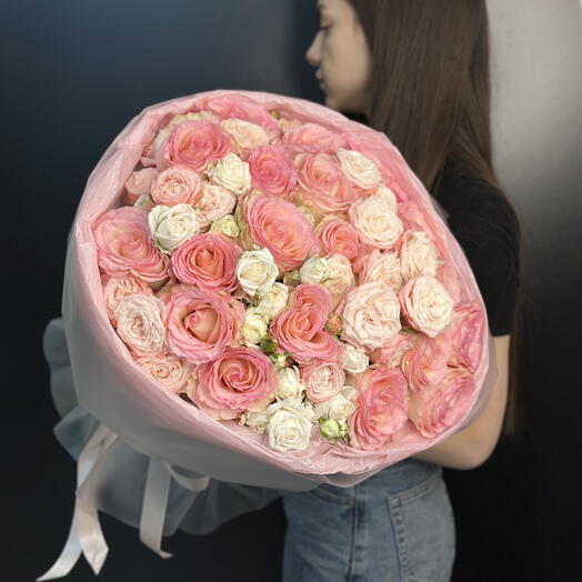 Шикарный букет из роз микс ♥️