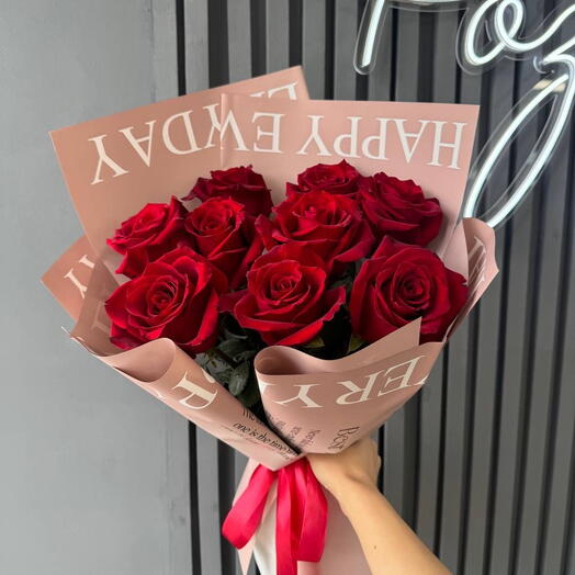 9 красных роз️