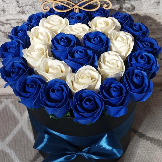 Букет 29 мыльных роз сердце