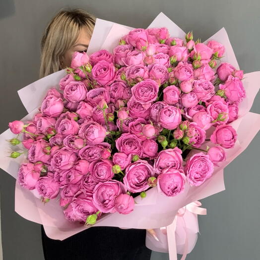 Кустовые розы Мисти Баблс (31 ветка