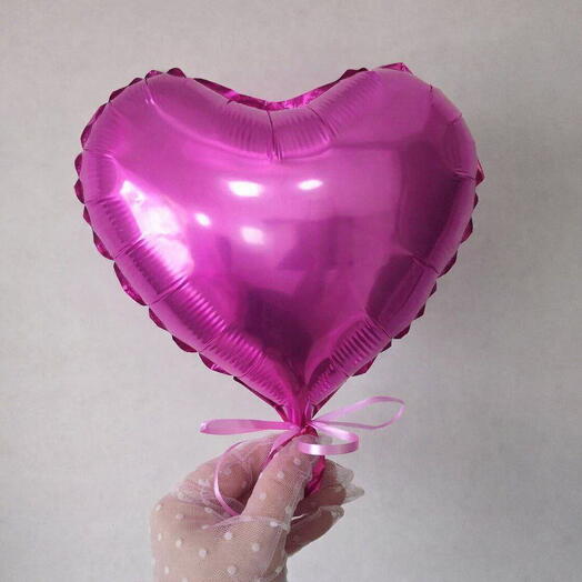 Сердце малиновое среднее 24 см., фольгированный шар