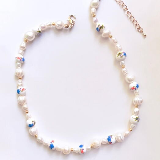 Колье в народном стиле Folk