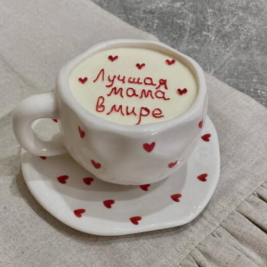 Торт в кружке маме, на 8 марта