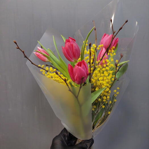 Букет "Настоящие мартовские цветы"