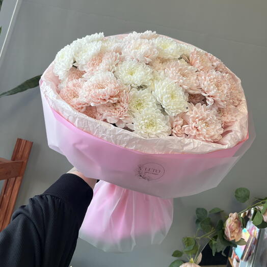 Воздушный букет из хризантем 🌸