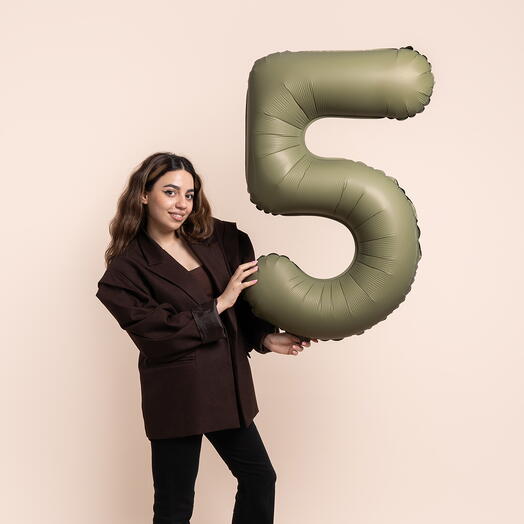 Цифра, 5 Оливковый