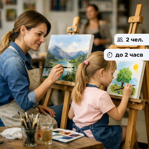 Два взгляда - одна история. Мастер-класс по рисованию для взрослого и ребёнка