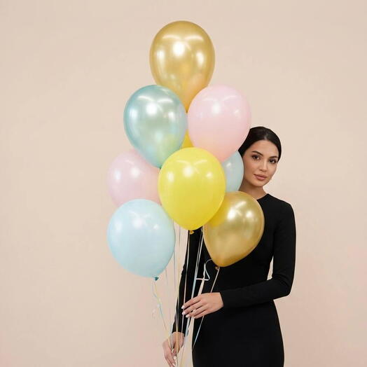 Фонтан из 11 латексных Шаров «Яркие эмоции»
