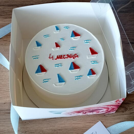 Бенто торт 700 гр кораблики