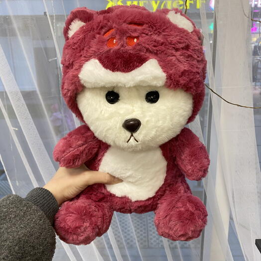 Мягкая игрушка Медведь с капюшоном Сливка