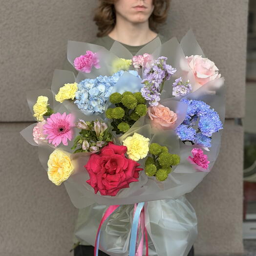 Огромный дофаминовый букет🌸