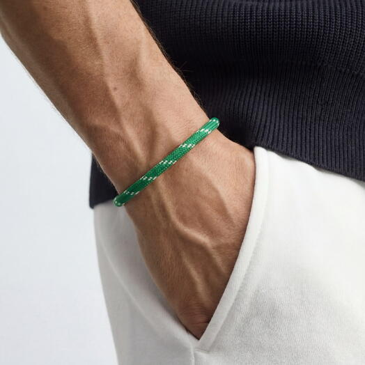 Зеленый мужской браслет LU CORD GREEN MEN на подарок, мужчине, папе, парню