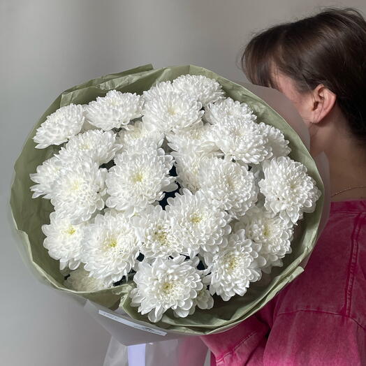 Монобукет из 5 кустовых хризантем
