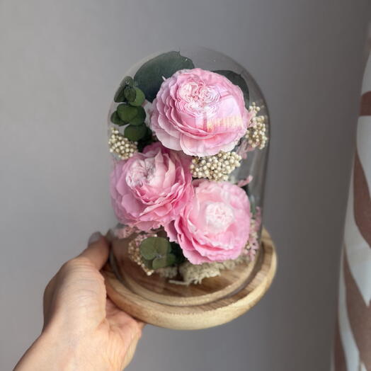 Колба с нежными розами 🌸