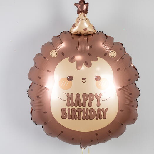 Шар из фольги «Happy Birthday» (ёжик) 59см