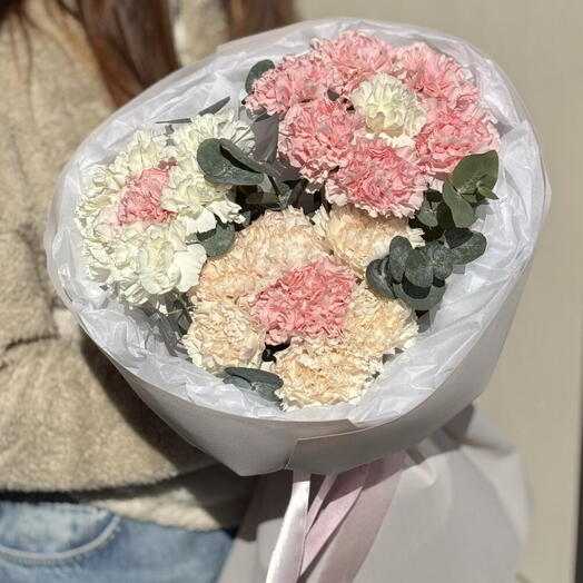 Букет «Ромашка» из диантусов 🌸