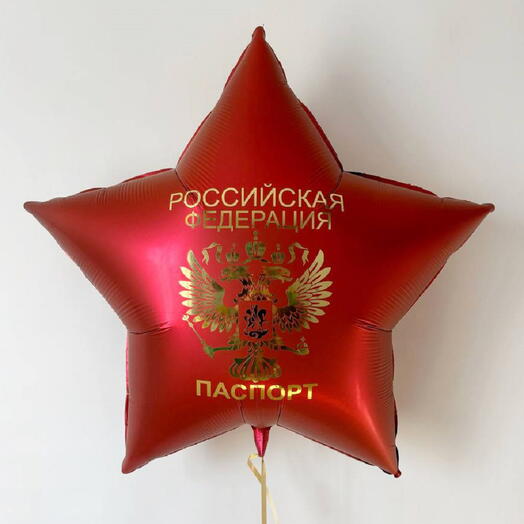 Шар с надписью "Обложка на паспорт РФ"