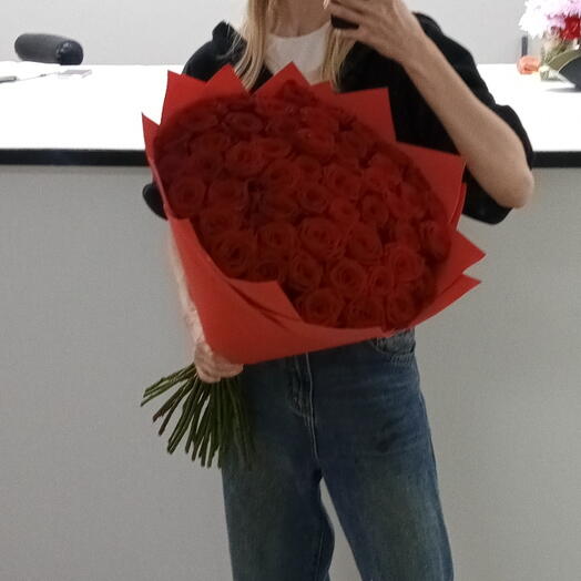 Букет из 51 красной розы🌹