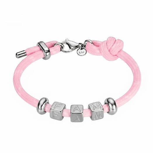 Розовый браслет LU CORD PINK [FAM] лучшей подруге, сестре