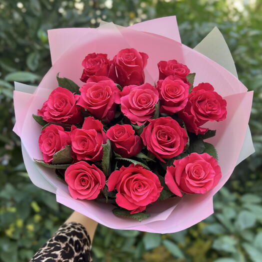 Букет Ярких Кенийских Роз 15 шт 🥰