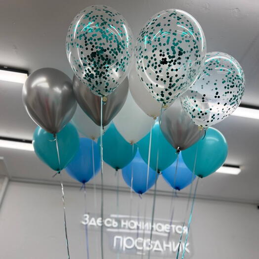 Шары под потолок «Голубая лагуна»
