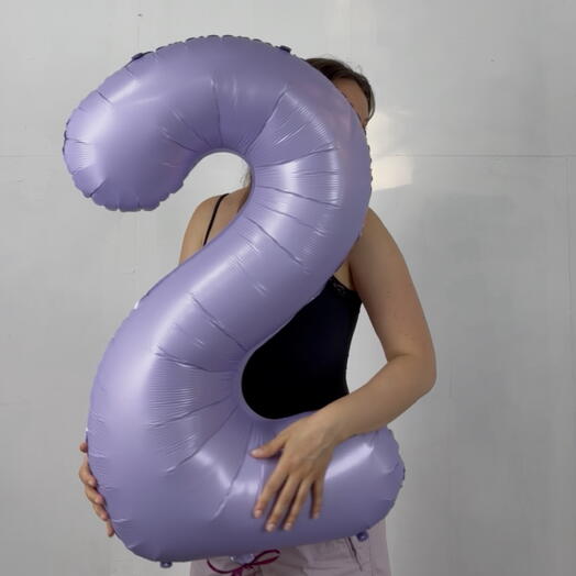 Цифра метровая сиреневая 1 шт на выбор ( 0,1,2,3,4,5,6,7,8,9)