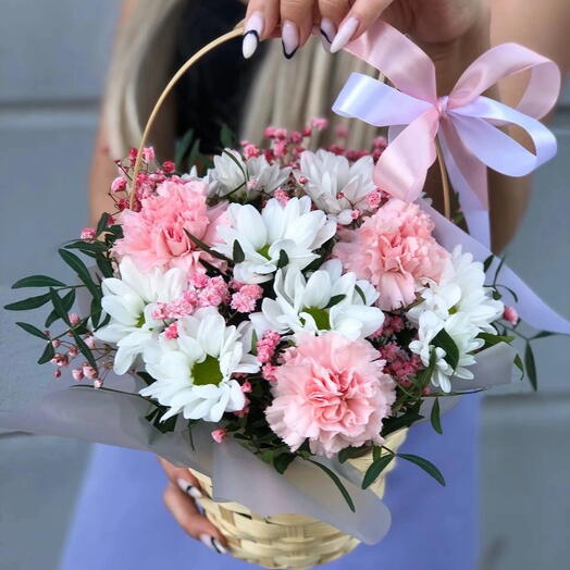 Мини корзинка цветочная