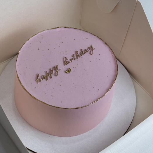 Бенто торт розовый Happy Birthday