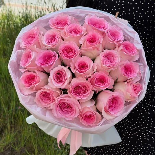 21 нежная роза в оформлении 💕