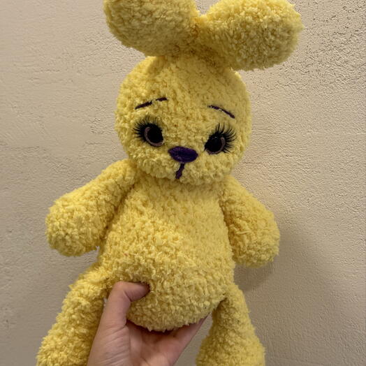 Мягкая игрушка желтая мишка ручной работы 💛