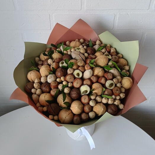 Букет из орехов 🌰 Мужской букет🤎Ореховый букет Полезный букет