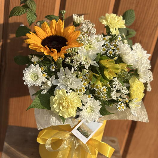 Букет с подсолнухом 🌻