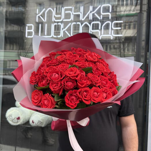 Букет из 51 розы "Кармелита"