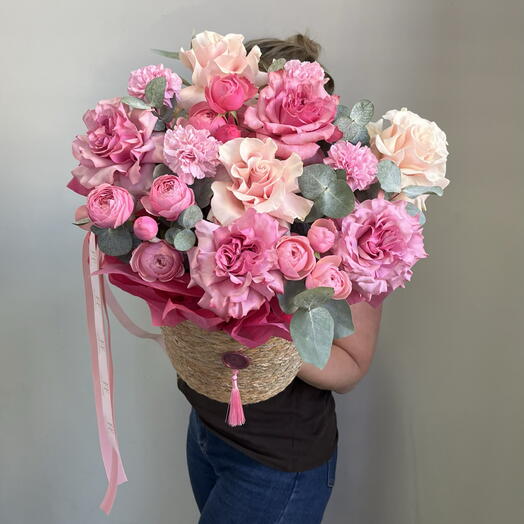 Букет в корзине для любимой 💞