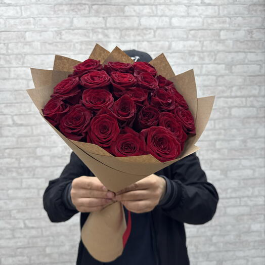 21 красная роза 🌹 50 см 😍