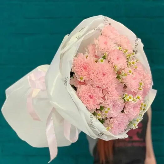 Скидка  30%😍 Зефирный букет из розовых хризантем🌷
